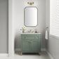 Chicago 30" Single Vanity, Smokey Celadon w/ 3 CM Ethereal Noctis Top