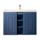 Alicante 39.5" Single Vanity, Azure Blue w/ White Glossy Composite Stone Top