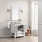 Breckenridge 30" Single Vanity, Bright White w/ 3 CM Carrara Marble Top