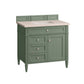 Brittany 36" Single Vanity, Smokey Celadon w/ 3 CM Eternal Marfil Top