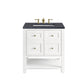 Breckenridge 30" Single Vanity, Bright White w/ 3 CM Charcoal Soapstone Top