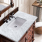 Brookfield 36" Single Vanity, Warm Cherry w/ 3 CM Carrara Marble Top