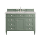 Brittany 48" Single Vanity, Smokey Celadon w/ 3 CM Eternal Jasmine Pearl Top