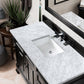 Brookfield 48" Single Vanity, Antique Black w/ 3 CM Carrara Marble Top