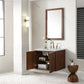 Amberly 30" Single Vanity, Mid-Century Walnut w/ 3 CM Ethereal Noctis Top