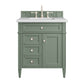 Brittany 30" Single Vanity, Smokey Celadon w/ 3 CM Arctic Fall Top