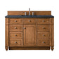 Bristol 48" Single Vanity, Saddle Brown w/ 3 CM Charcoal Soapstone Quartz Top