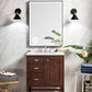 Addison 30" Single Vanity, Mid-Century Acacia w/ 3 CM Arctic Fall Solid Surface Top