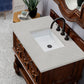 Castilian 36" Single Vanity, Aged Cognac w/ 3 CM Eternal Serena Quartz Top