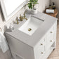 Breckenridge 30" Single Vanity, Bright White w/ 3 CM Eternal Serena Top