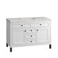 Chicago 48" Single Vanity, Glossy White w/ 3 CM Eternal Jasmine Pearl Top