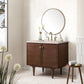 Amberly 36" Single Vanity, Mid-Century Walnut w/ 3 CM Eternal Marfil Top