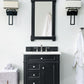 Brittany 30" Single Vanity, Black Onyx, w/ 3 CM White Zeus Quartz Top