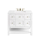 Breckenridge 36" Single Vanity, Bright White w/ 3 CM White Zeus Top