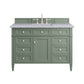 Brittany 48" Single Vanity, Smokey Celadon w/ 3 CM Carrara Marble Top