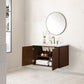 Amberly 36" Single Vanity, Mid-Century Walnut w/ 3 CM White Zeus Top