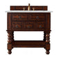 Castilian 36" Single Vanity, Aged Cognac w/ 3 CM Ethereal Noctis Quartz Top