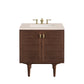 Amberly 30" Single Vanity, Mid-Century Walnut w/ 3 CM Eternal Marfil Top