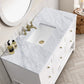 Breckenridge 48" Single Vanity, Bright White w/ 3 CM Carrara Marble Top