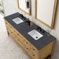 Breckenridge 72" Double Vanity, Light Natural Oak w/ 3 CM Charcoal Soapstone Top