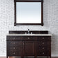 Brittany 60" Single Vanity, Burnished Mahogany w/ 3 CM Eternal Serena Quartz Top