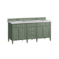 Brittany 72" Double Vanity, Smokey Celadon w/ 3 CM Arctic Fall Top