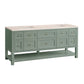 Breckenridge 72" Double Vanity, Smokey Celadon w/ 3 CM Eternal Marfil Top