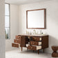 Amberly 60" Single Vanity, Mid-Century Walnut w/ 3 CM Eternal Marfil Top