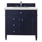 Brittany 36" Single Vanity, Victory Blue w/ 3 CM Ethereal Noctis Quartz Top