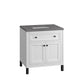 Chicago 30" Single Vanity, Glossy White w/ 3 CM Grey Expo Top