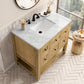 Breckenridge 36" Single Vanity, Light Natural Oak w/ 3 CM Arctic Fall Top