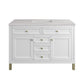 Chicago 48" Single Vanity, Glossy White w/ 3 CM Eternal Serena Top