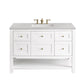 Breckenridge 48" Single Vanity, Bright White w/ 3 CM Eternal Serena Top