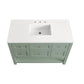 Breckenridge 48" Single Vanity, Smokey Celadon w/ 3 CM White Zeus Top