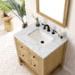 Breckenridge 30" Single Vanity, Light Natural Oak w/ 3 CM Carrara Marble Top