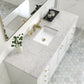 Chicago 60" Single Vanity, Glossy White w/ 3 CM Eternal Jasmine Pearl Top