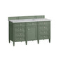 Brittany 60" Single Vanity, Smokey Celadon w/ 3 CM Arctic Fall Top