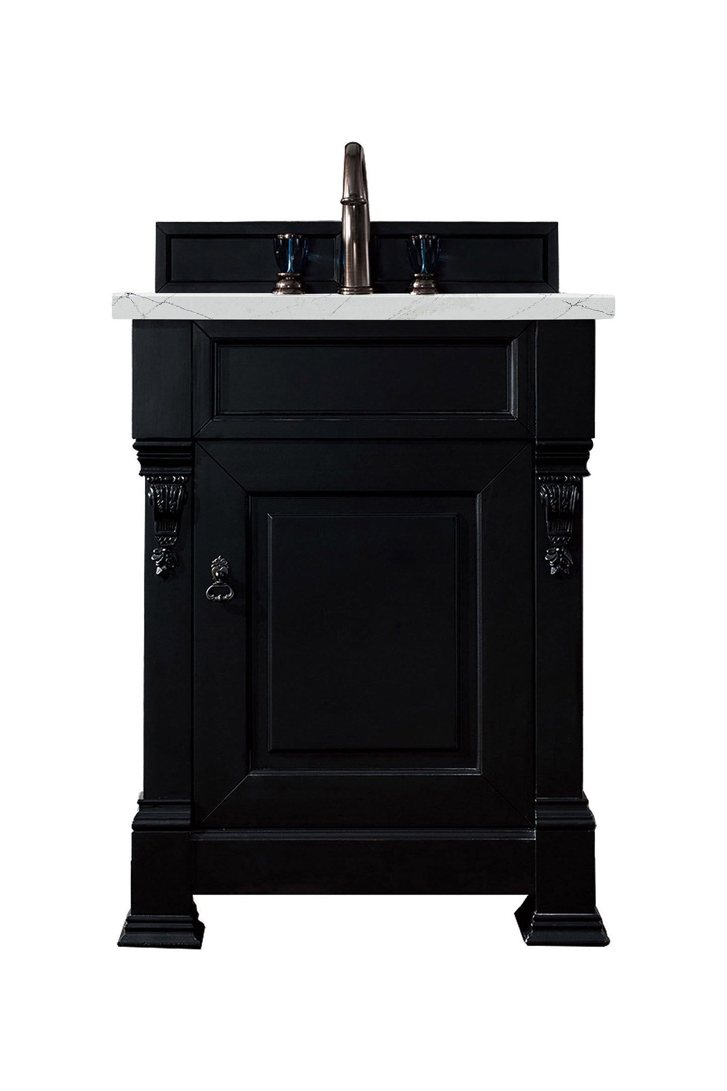 Brookfield 26" Single Vanity, Antique Black w/ 3 CM Ethereal Noctis Quartz Top