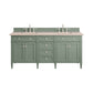 Brittany 72" Double Vanity, Smokey Celadon w/ 3 CM Eternal Marfil Top