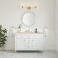 Chicago 48" Single Vanity, Glossy White w/ 3 CM Eternal Marfil Top