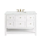 Breckenridge 48" Single Vanity, Bright White w/ 3 CM Ethereal Noctis Top