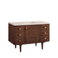 Amberly 48" Single Vanity, Mid-Century Walnut w/ 3 CM Eternal Marfil Top