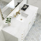 Chicago 60" Single Vanity, Glossy White w/ 3 CM White Zeus Top