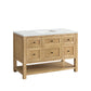 Breckenridge 48" Single Vanity, Light Natural Oak w/ 3 CM Ethereal Noctis Top