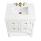 Breckenridge 30" Single Vanity, Bright White w/ 3 CM White Zeus Top