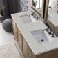 Chicago 60" Double Vanity, Whitewashed Walnut w/ 3 CM Eternal Serena Quartz Top