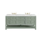 Breckenridge 72" Double Vanity, Smokey Celadon w/ 3 CM Ethereal Noctis Top