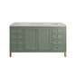 Chicago 60" Double Vanity, Smokey Celadon w/ 3 CM Eternal Serena Top