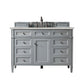 Brittany 48" Single Vanity, Urban Gray w/ 3 CM Eternal Serena Quartz Top