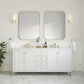 Chicago 72" Double Vanity, Glossy White w/ 3 CM Arctic Fall Top